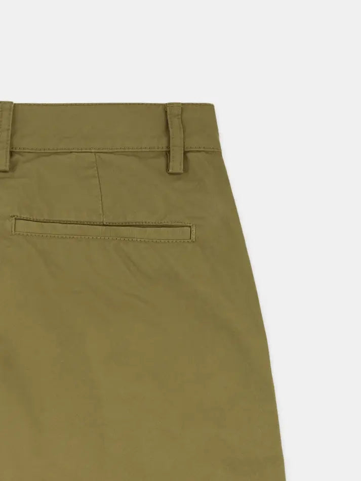 Cotton Pleat Trouser in Khaki