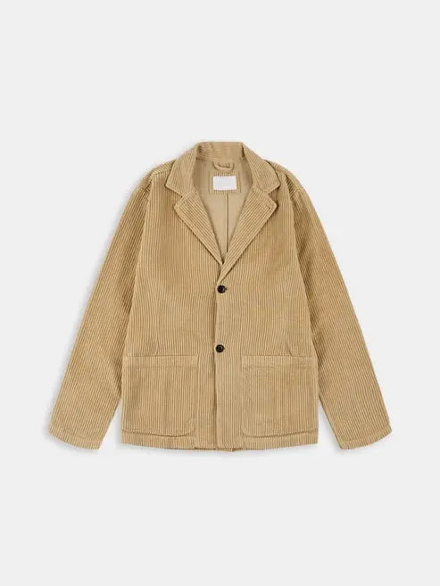 Corduroy Blazer in Stone