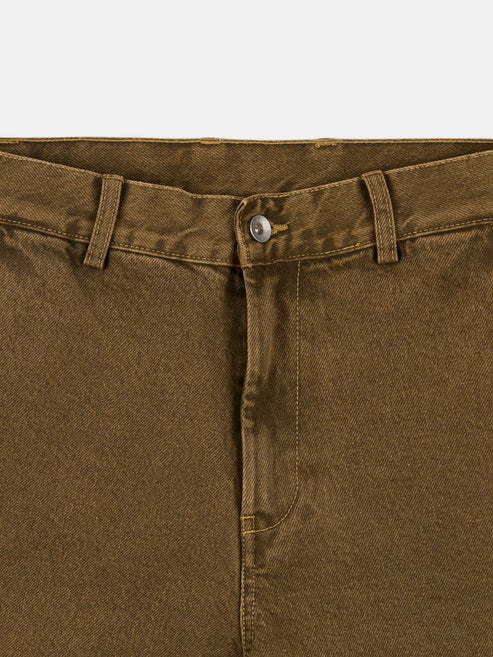 Washed Twill Trousers in Walnut