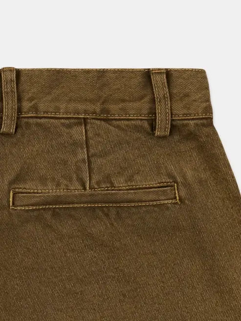 Washed Twill Trousers in Walnut
