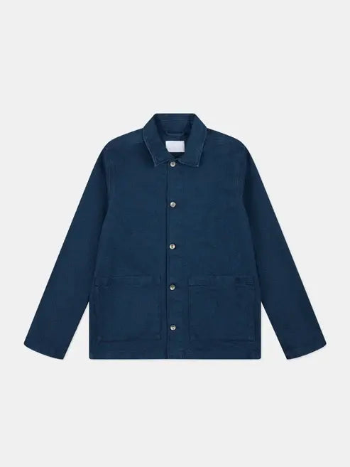 Washed Twill Jacket in Dark Navy