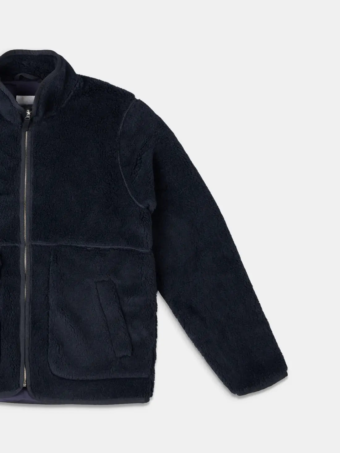 Zip Through Fleece Jacket in Dark Navy