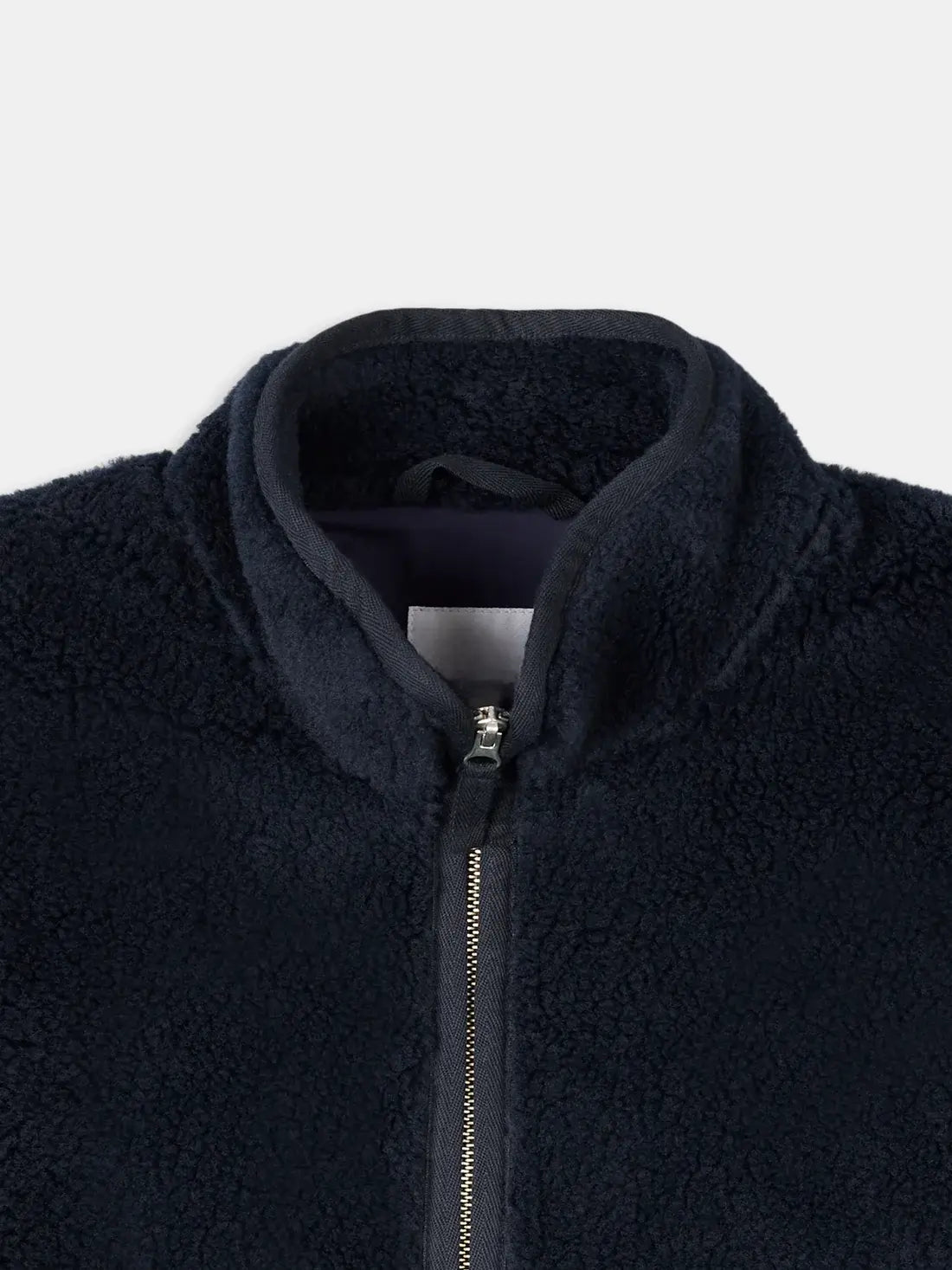 Zip Through Fleece Jacket in Dark Navy