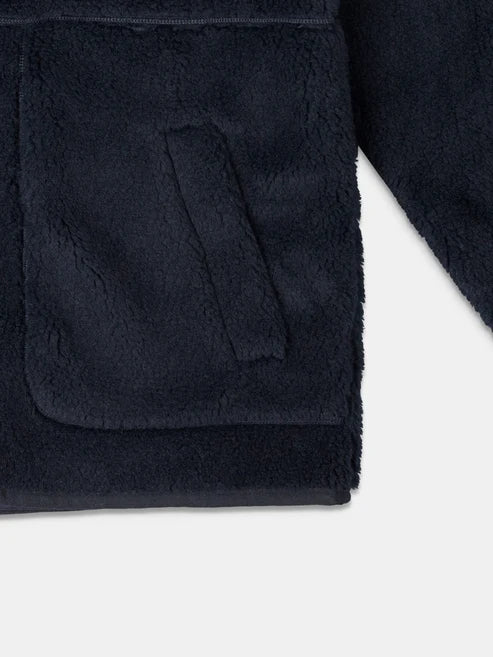 Zip Through Fleece Jacket in Dark Navy